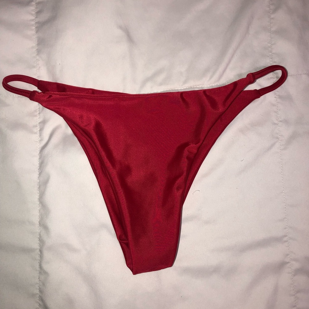 SOLD-red bikini bottoms